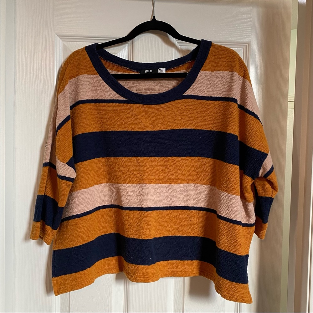 BDG Cropped Striped Sweater
